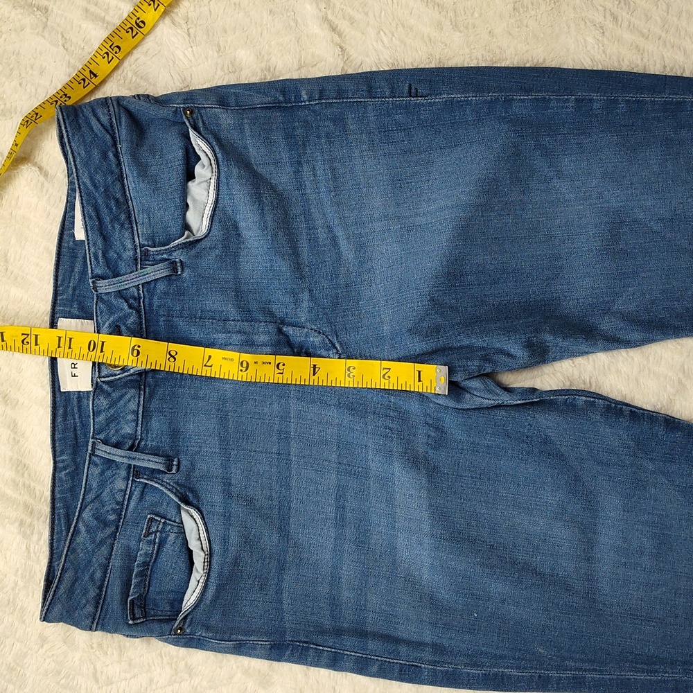 Frame Women's Denim Blue Jean Le Crop Mini Boot Medium Wash Size 28 - Picture 3 of 10
